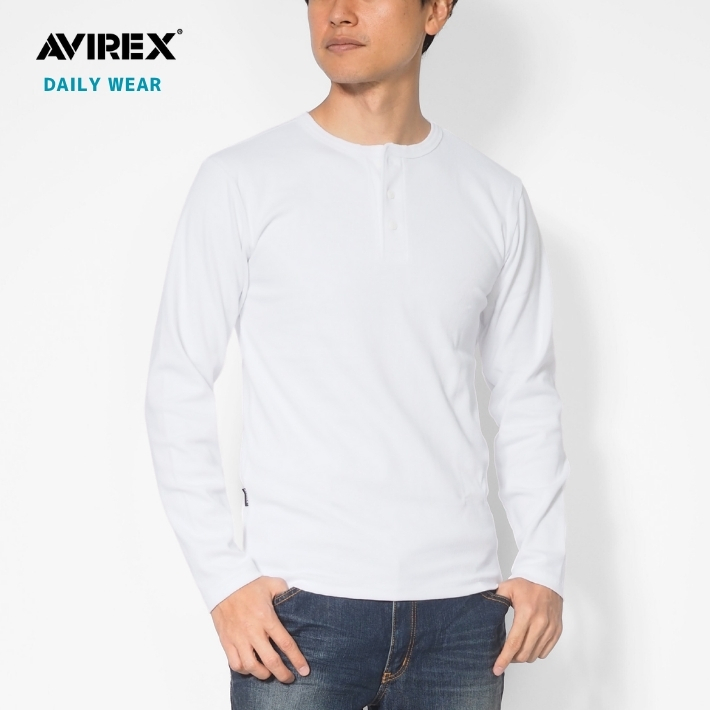AVIREX（アヴィレックス） アビレックス デイリー ロンT 長袖 ヘンリー