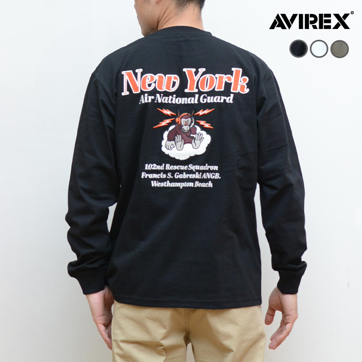 AVIREX アビレックス ロンT バックプリント NewYork モンキー s(783-32300...