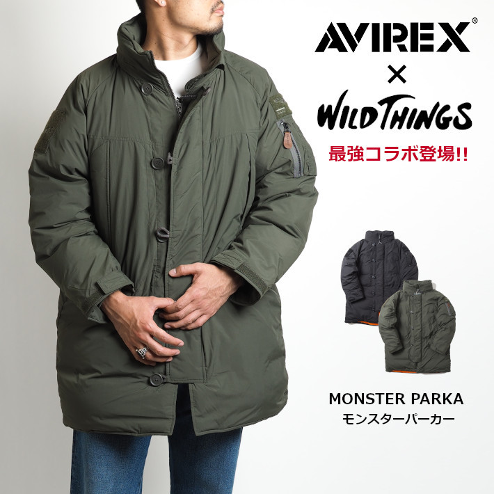 AVIREX×WILD THINGS コラボ モンスターパーカー (6112180) メンズ