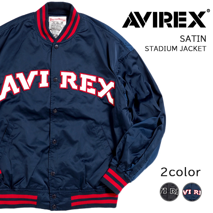 AVIREX アビレックス サテンスタジャン アーチロゴ s(6122145/783-2252008) メンズファッション ブランド