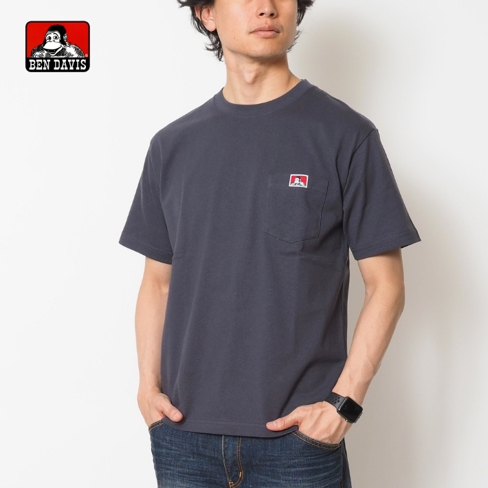 BEN DAVIS（ベンデイビス） Tシャツ 半袖 胸ポケット ワンポイント