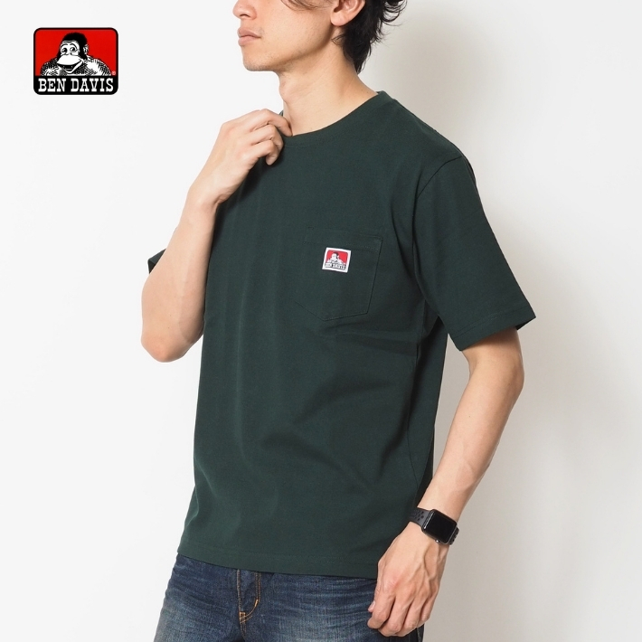 BEN DAVIS（ベンデイビス） Tシャツ 半袖 胸ポケット ワンポイント