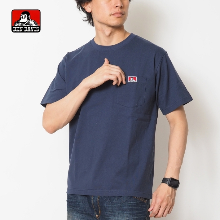 BEN DAVIS（ベンデイビス） Tシャツ 半袖 胸ポケット ワンポイント