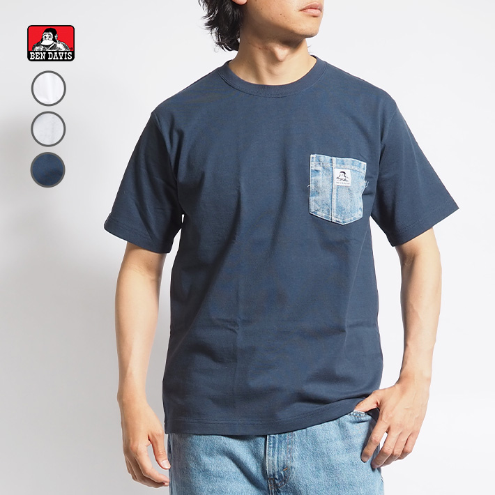 BEN DAVIS Tシャツ デニムポケット (C-24580001) メンズファッション ブランド...