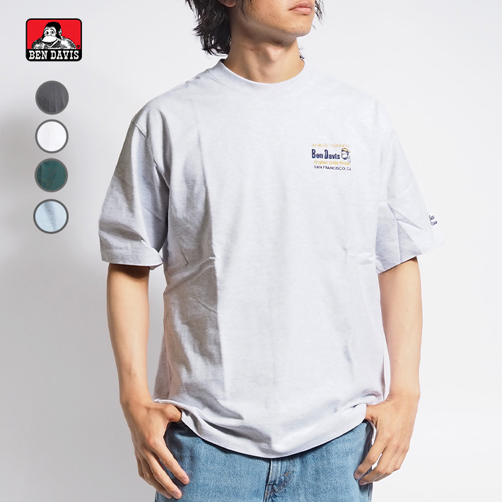 BEN DAVIS Tシャツ 胸テキスト刺繍 (C-24580004) メンズファッション ブランド...