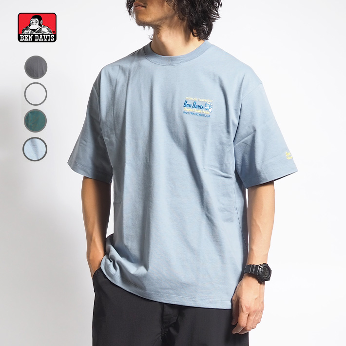 BEN DAVIS Tシャツ 胸テキスト刺繍 (C-24580004) メンズファッション ブランド...