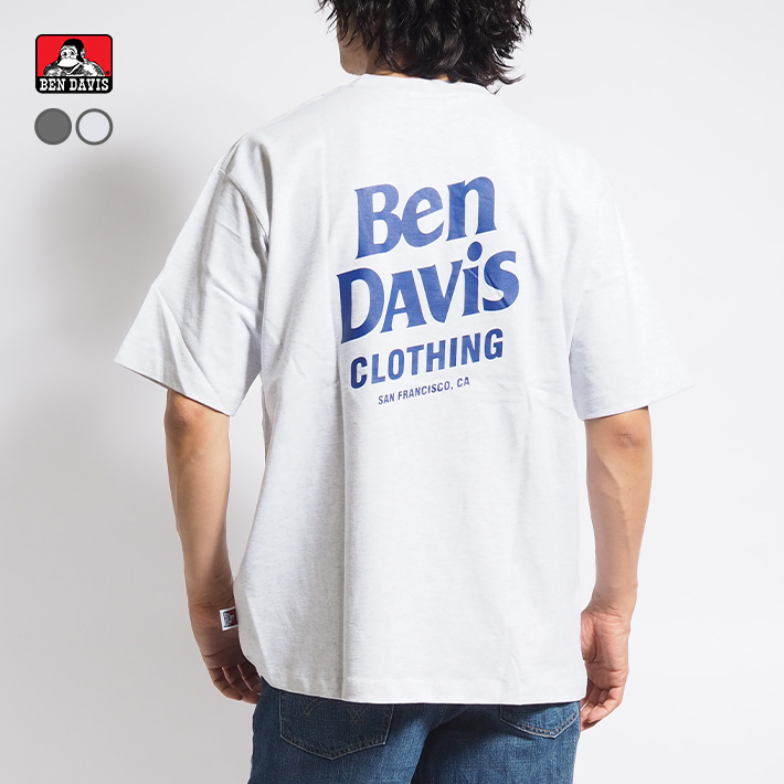 BEN DAVIS ベンデイビス Tシャツ 半袖 バック 2段ネームロゴ (C-24580011) ...