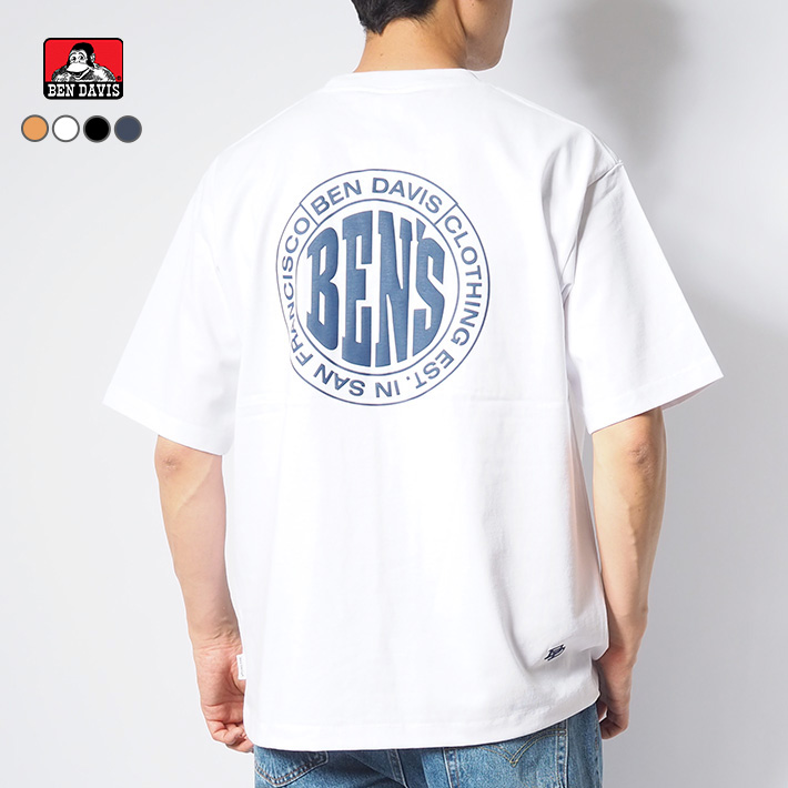 BEN DAVIS（ベンデイビス） Tシャツ 半袖 サークルロゴ バックプリント 