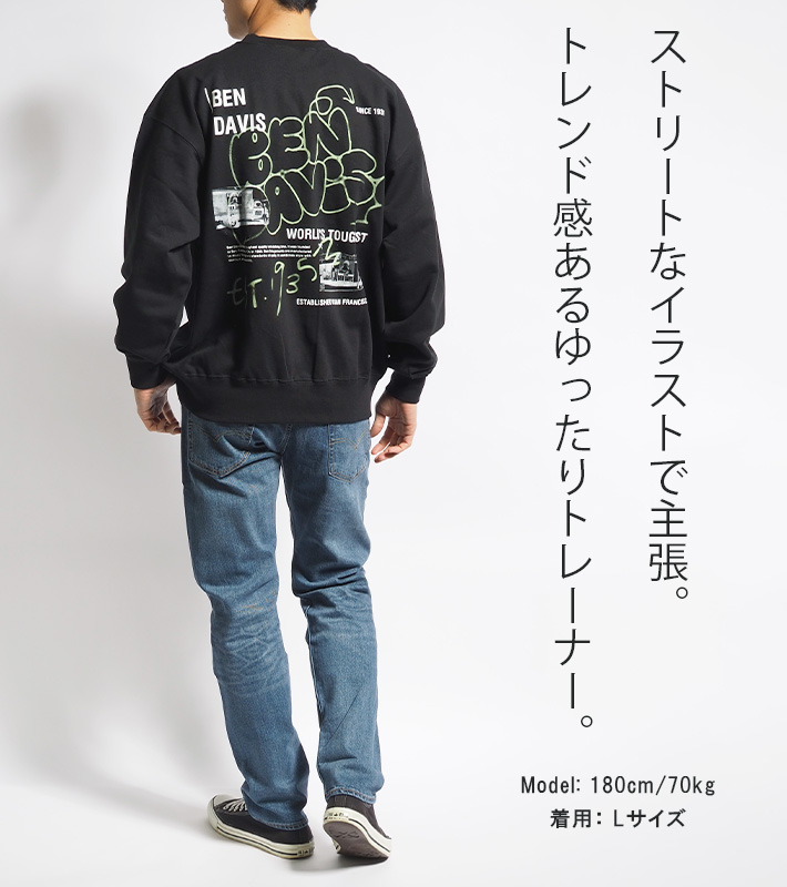 BEN DAVIS（ベンデイビス） スウェット トレーナー 裏毛 胸BD (I