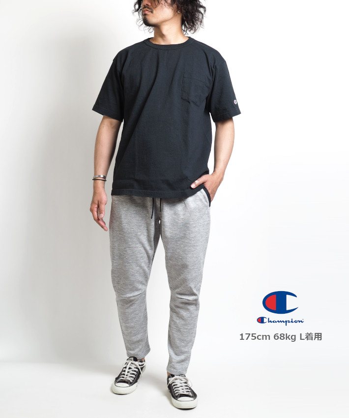 Champion（チャンピオン） Tシャツ T1011 胸ポケット 無地 (C5-B303