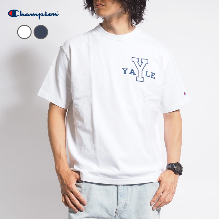CHAMPION チャンピオン Tシャツ 半袖 T1011 胸Yロゴ YALE (C5-X302) ...