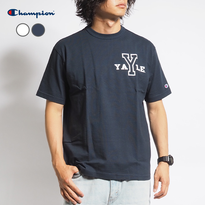 CHAMPION チャンピオン Tシャツ 半袖 T1011 胸Yロゴ YALE (C5-X302) ...