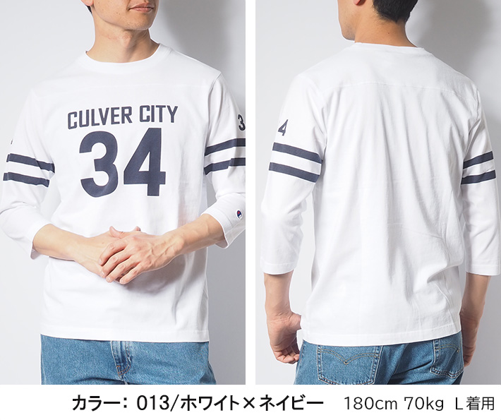 Champion CHAMPION チャンピオン ロンT 七分袖 フットボール T