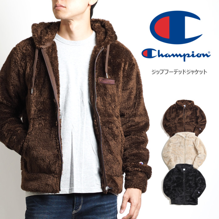 CHAMPION チャンピオン ジップフーデッドジャケット シェルパフリース (C3-L615) メンズファッション ブランド｜ms-sanshin｜02