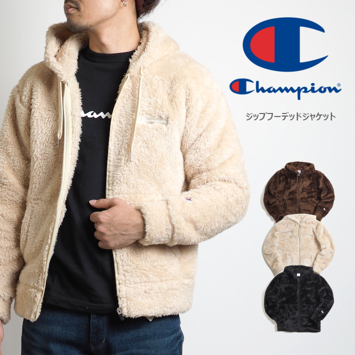CHAMPION チャンピオン ジップフーデッドジャケット シェルパフリース (C3-L615) メンズファッション ブランド｜ms-sanshin｜03