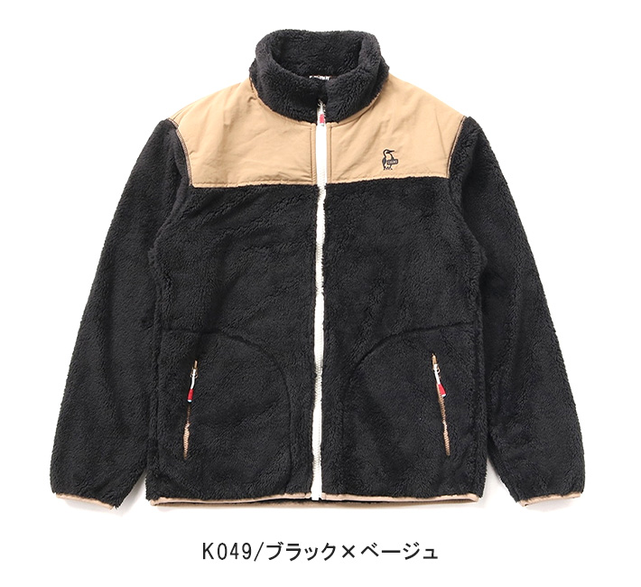 新品 CHUMS チャムス フリースエルモジャケット ブラック M 表参道店☆エルモフリースがリニューアルでさらにかわいく！エルモ