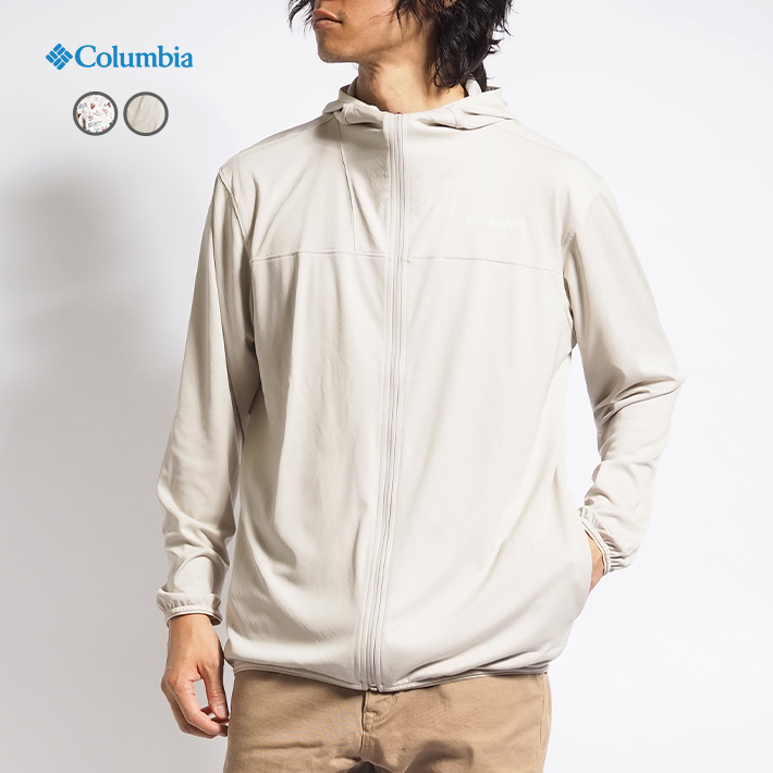 COLUMBIA コロンビア フーディー パーカー 胸ロゴ 吸湿 速乾 UVカット 紫外線防止 (XM8206) メンズファッション ブランド｜ms-sanshin｜02