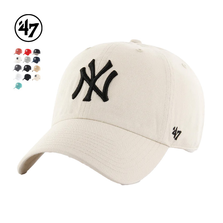 【海外限定モデル】 47brand ヤンキース ホワイト ローズ キャップ ① 47（フォーティーセブン） 47brand キャップ NYロゴ刺繍 (RGW17GWS