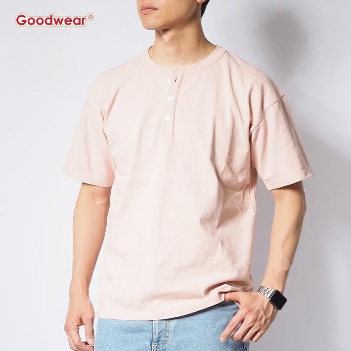 Goodwear（グッドウェア） Tシャツ 半袖 ヘンリーネック レギュラー
