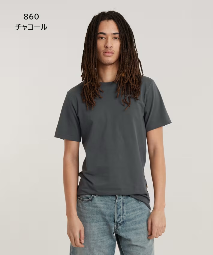G-STAR RAW ジースターロウ Tシャツ 半袖 無地 ワンポイントロゴ