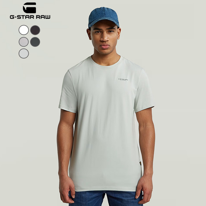 G-STAR RAW ジースターロウ Tシャツ 半袖 無地 ワンポイントロゴ