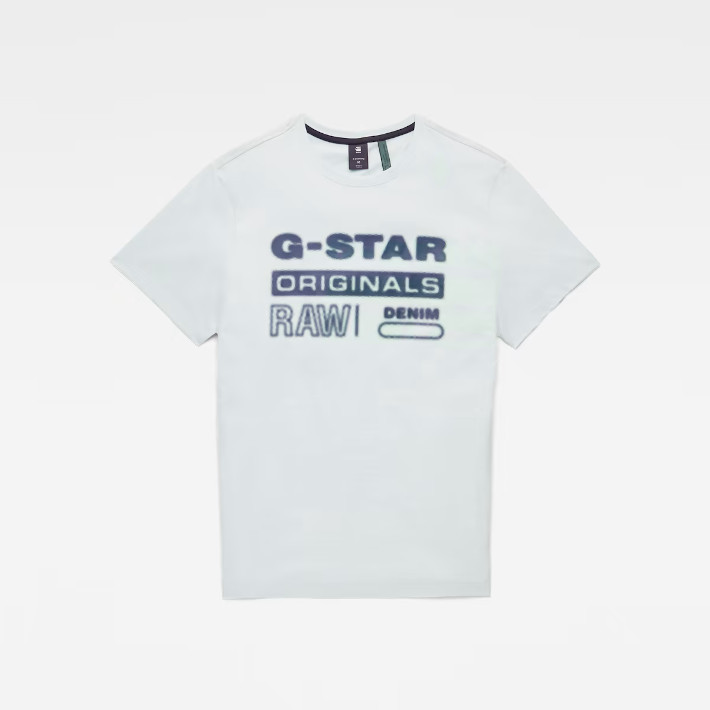 G-STAR RAW ジースターロウ Tシャツ クルーネック ぼかしロゴ