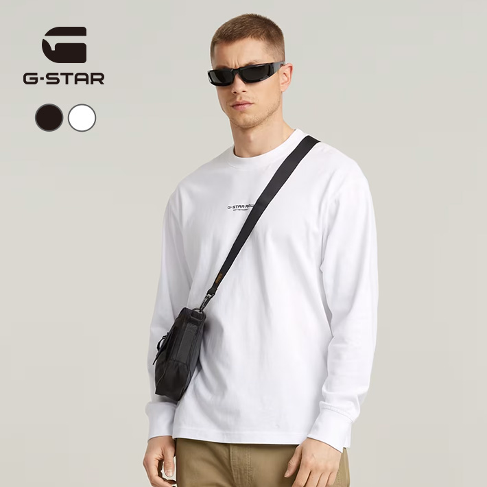 G-STAR RAW ジースター ロンT 長袖 センターワンポイント