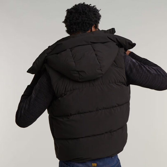 G-STAR RAW G-STAR ジースター ベスト 中綿 フーディ 取り外し可 撥水