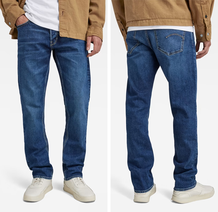 G-STAR RAW ジースターロウ ジーンズ MOSA レギュラーストレート ジッパー ストレッチ レングス36  (D23692-C052-G119) メンズファッション ブランド