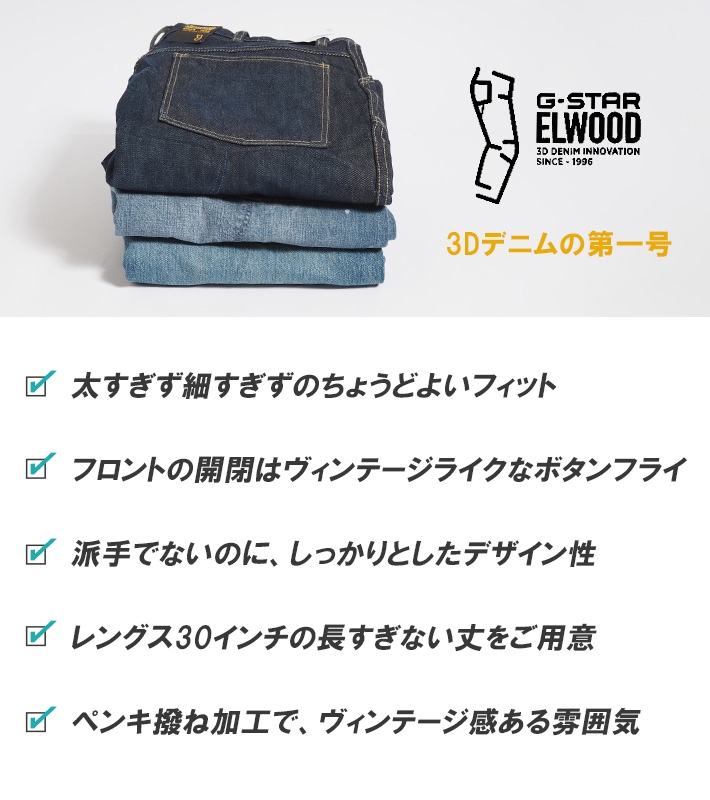 G-STAR RAW ジースターロウ ELWOOD 5620 ジーンズ デニムパンツ ペンキ 色落ち 3Dデニム レングス30  (D23699-D544-G338) メンズファッション ブランド : gstar1232 : M'S SANSHIN エムズサンシン - 通販 -  Yahoo!ショッピング