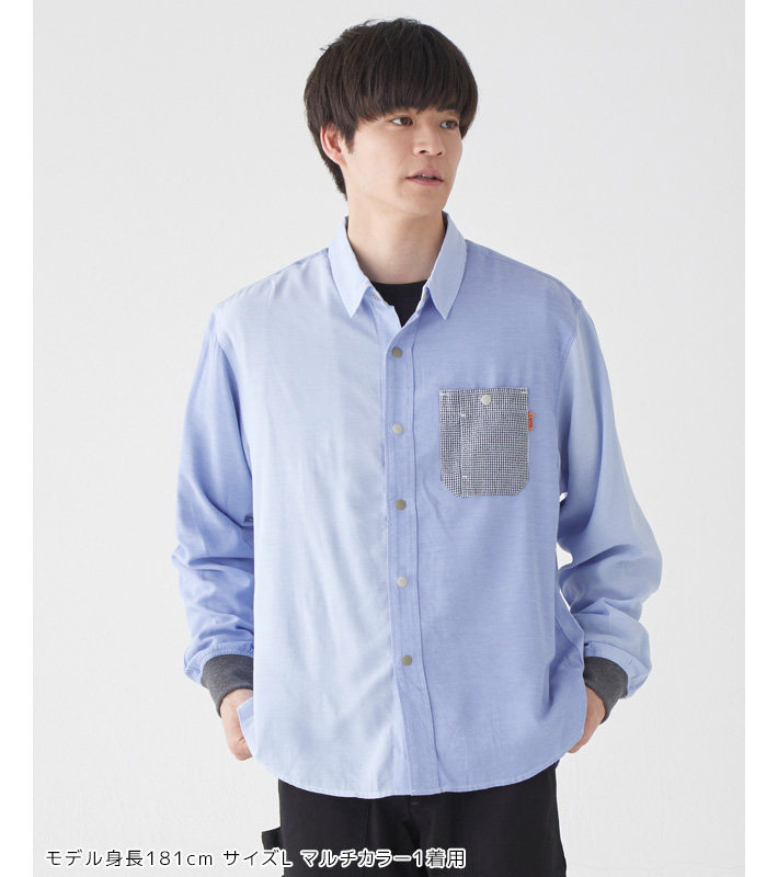 KRIFF MAYER（クリフメイヤー） ハッピーシャツ 長袖 袖リブ 切替