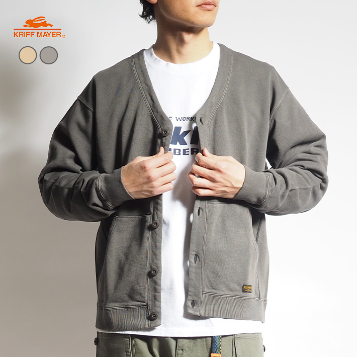 KRIFF MAYER（クリフメイヤー） カーディガン ピグメント スウェット