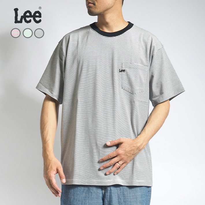 Lee セール LEE リー Tシャツ 半袖 ボーダー リンガー ポケット
