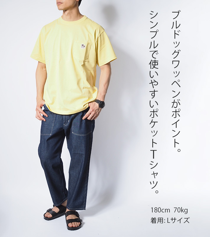 Lee リー Tシャツ 半袖 ポケット付き ワンポイント ワッペン
