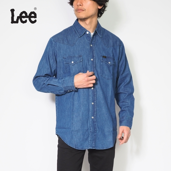 Lee（リー） ウエスタンシャツ デニムシャツ 長袖 (LM7234) メンズ