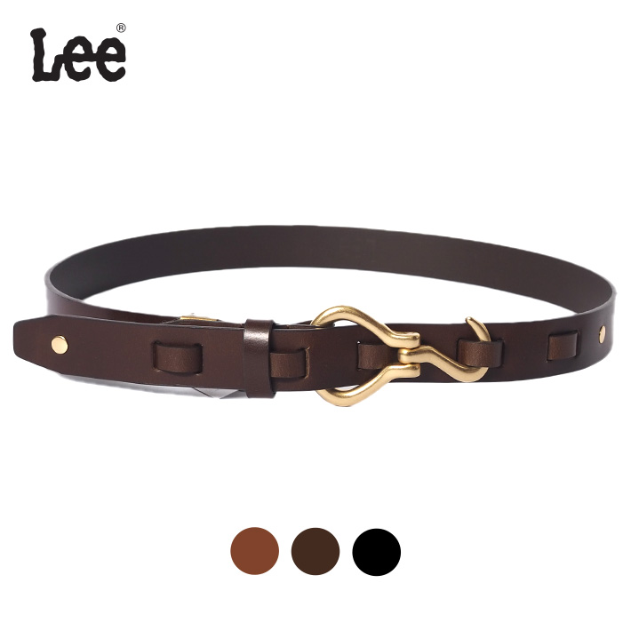 Lee（リー） レザーベルト 本革 30mm フック 牛革 (0120604) メンズ