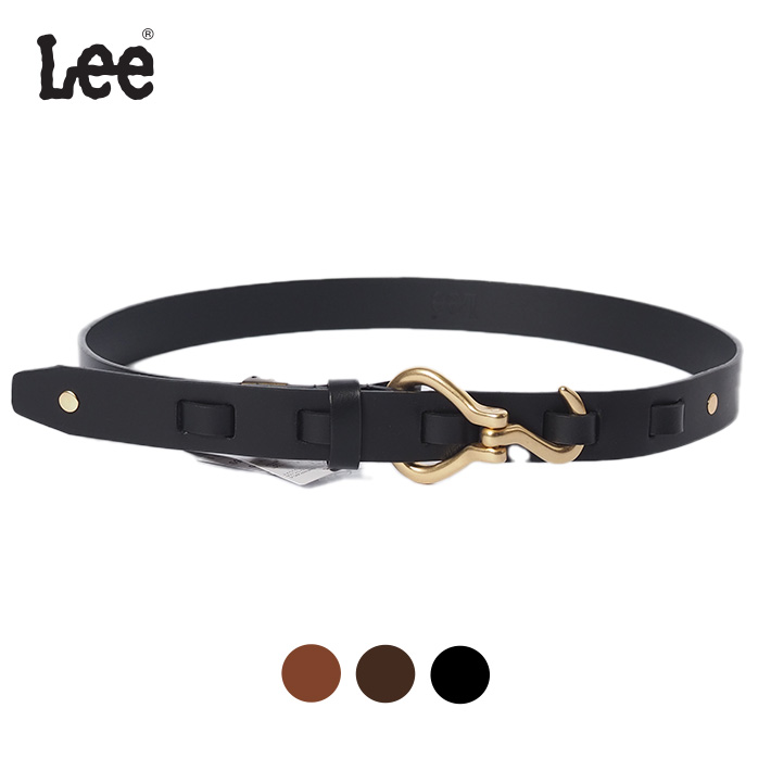 Lee（リー） レザーベルト 本革 30mm フック 牛革 (0120604) メンズ