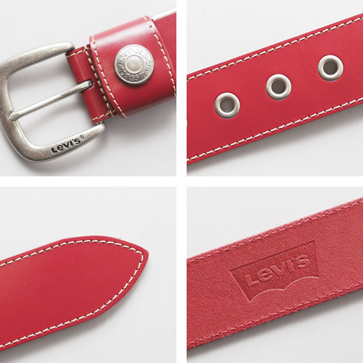 Levi's（リーバイス） LEVI'S レザーベルト 牛革 ボタン (15116091