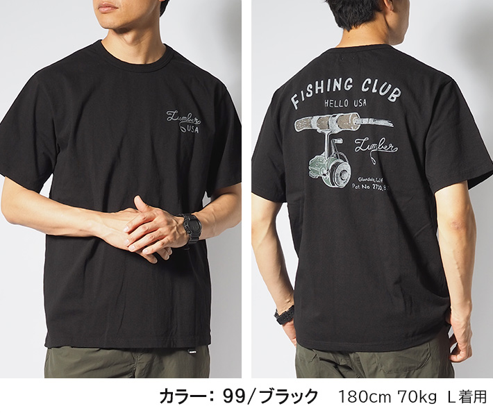 LUMBER セール ランバー Tシャツ 半袖 フィッシングリール