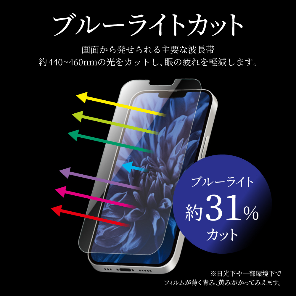 Apple iPhone 13 本体 ブルー　(新品保護ガラス付) iPhone 13 | Pro ガラスフィルム 液晶保護フィルム GLASS PREMIUM FILM