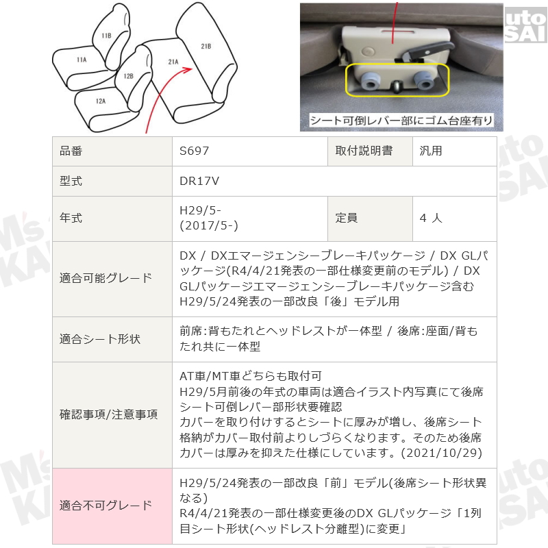 NV100クリッパー [DR17V][H29/5-]品番S697・ベレッツァ ワイルド