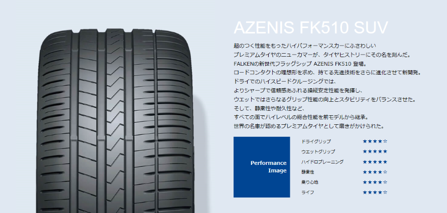 FALKEN（ファルケン） AZENIS FK510 SUV 295/45R20 114W XL 1本