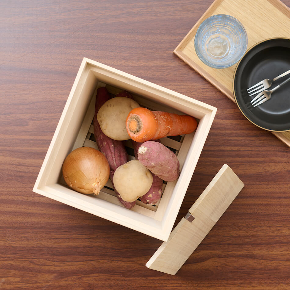 増田桐箱店 野菜保存箱 Lサイズ 桐 保存 収納 日本製 人参 玉ねぎ