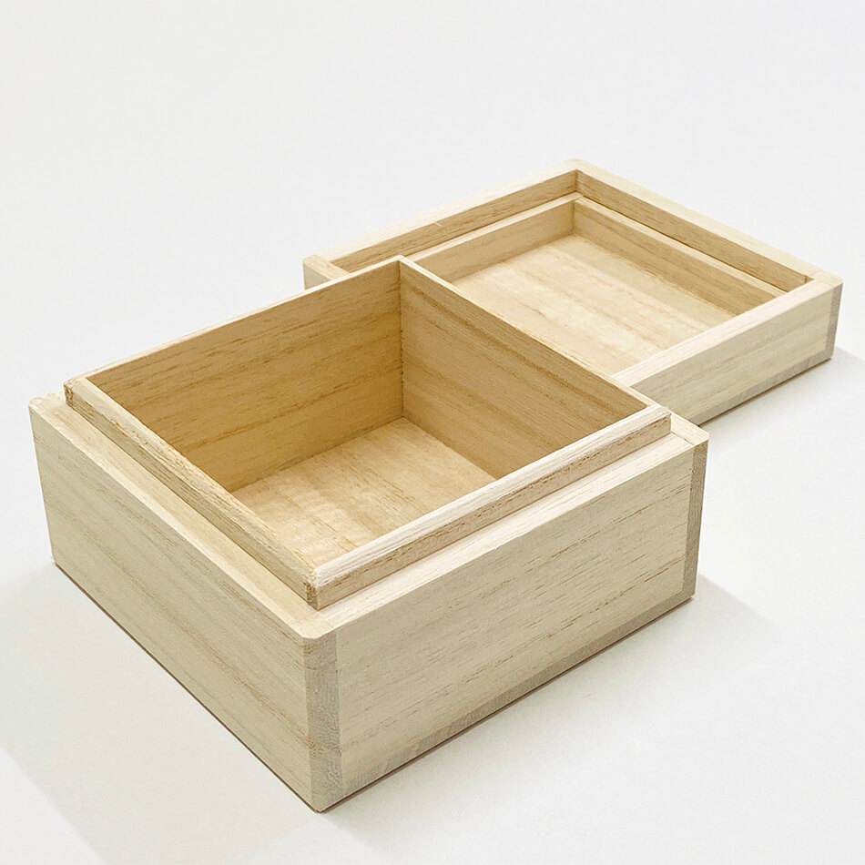 増田桐箱店 桐箱【S平サイズ 幅約9.2cm×奥行約9.2cm×高さ約5.8cm】酒器