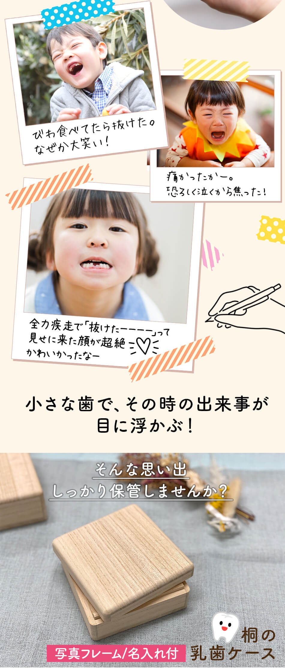 増田桐箱店 乳歯 ケース 乳歯ケース 乳歯入れ 桐 桐箱 木製 子供