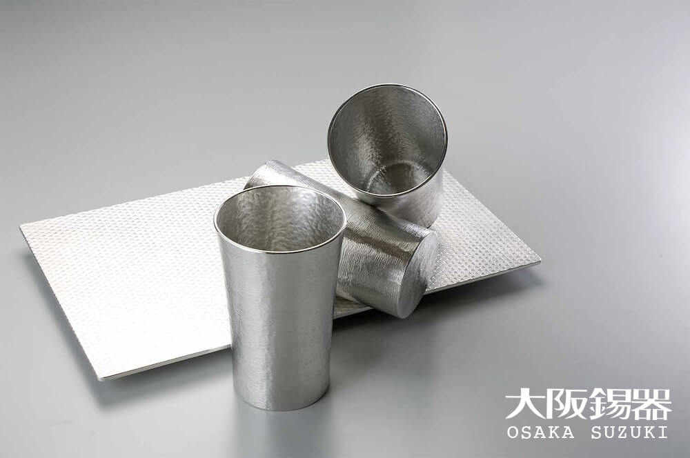 大阪錫器 タンブラー ベルク 小サイズ 酒器 錫製 すず 桐箱入り 大阪浪