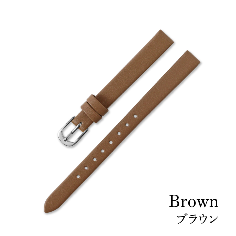 撥水レザー 本革 細幅 6mm 7mm 8mm 9mm 10mm 12mm 時計ベルト 腕時計 ベルト レディース グレージュ アイボリー 牛革 バンビ 時計バンド スモール サイズ MC001 | BAMBI | 07