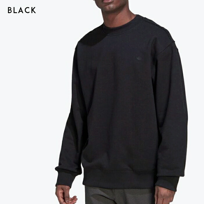 アディダス オリジナルス 黒 ロゴ 総柄スウェット トレーナー ジャージ SML adidas（アディダス） adidas originals オリジナルス トレーナー
