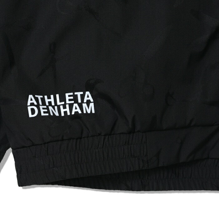 新品限定完売！アスレタロゴジャケットLL/ATHLETAはフットサルブラック ATHLETA【アスレタ】 中綿ハーフコート＋中綿パンツ 上下セット