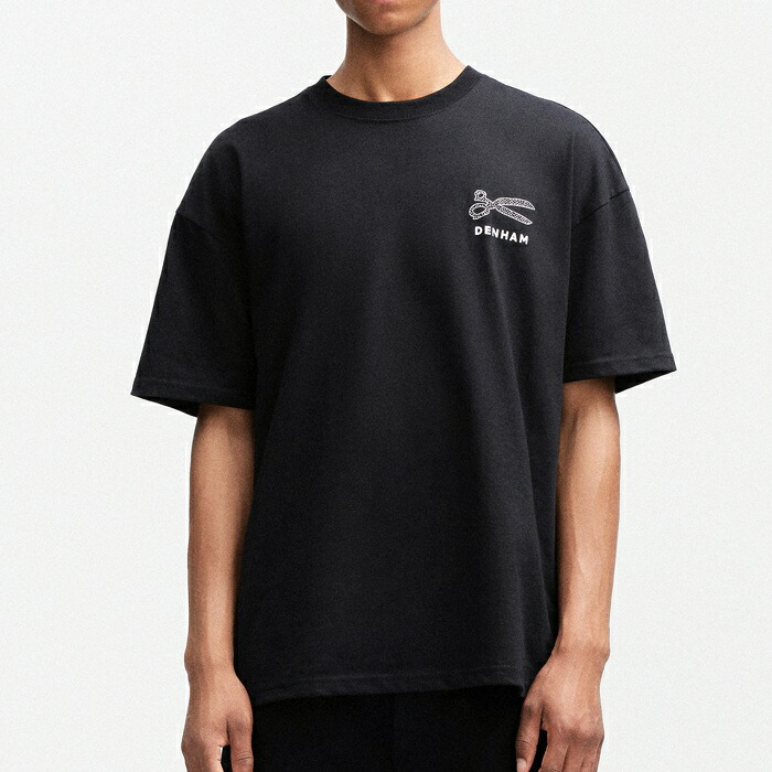 DENHAM デンハム tシャツ 半袖 刺繍 プリント ロゴ シンプル